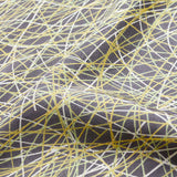 Threads on Gray Vintage Kimono Silk Satin from Japan, Small Pieces 6.5" x 14"  #4581