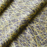 Threads on Gray Vintage Kimono Silk Satin from Japan, Small Pieces 6.5" x 14"  #4581