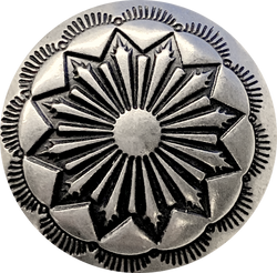 Colorado Blanket Flower Concho Button, Larger Shank, Nickel Silver 7/8"  #SW-328