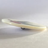 Purple Pansies on Mother of Pearl Button, 1-3/8"