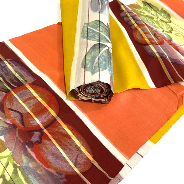SALE, Wide Stripes Old Silk Meisen Kimono Fabric By the Yard from Japan, Portraits of Botanica, #424