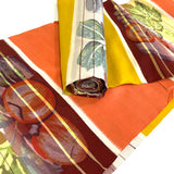 Wide Stripes Old Silk Meisen Kimono Fabric By the Yard from Japan, Portraits of Botanica, #424