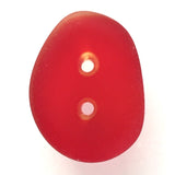 Re-Stocked Red Faux Sea Glass Button, 3/4" - 7/8" Made from Recycled Bottles