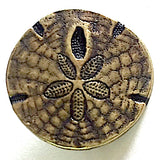 Sand Dollar Button 5/8" Antique Golden Brass from Tierra Cast  #6580-27