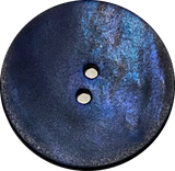 Re-Stocked, Indigo/Navy Velvet Large Agoya Shell 1-1/8" 2-hole Button, #1207