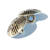 Sixteen Rays Sun Zia Small Concho Button Nickel Silver 1/2"  #SW-37