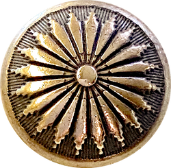 Mesa Sunflower Brass/Black Concho Button 5/8", #SW-214