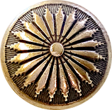 Mesa Sunflower Brass/Black Concho Button 5/8", #SW-214