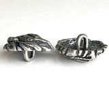 SALE, Quail Button, Pewter, Silver Color, Shank Back USA  7/8"'  #SW-241
