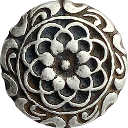 Pewter Flower Button, 11/16"   #SW-242