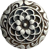 Pewter Flower Button, 11/16"   #SW-242