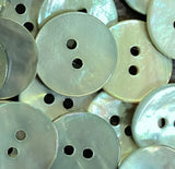Light Green Shiny Agoya Shell 5/8" 2-hole Button, Pack of 8, 15mm   #SK-1247