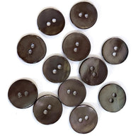 Re-Stocked Dark Chocolate/Gray Iridescent Shiny Agoya Shell 1/2" #SK-1230