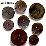 Dark Chocolate/Gray Iridescent Shiny Agoya Shell 1/2"  #SK-1230