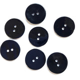 Black Shiny Pearl Shell, 9/16", 2-Holes, 15mm, Per Button #842-D