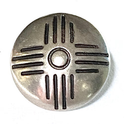 Sixteen Rays Sun Zia Small Concho Button Nickel Silver 1/2"  #SW-37-DT-05