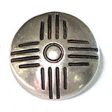 Sixteen Rays Sun Zia Small Concho Button Nickel Silver 1/2"  #SW-37