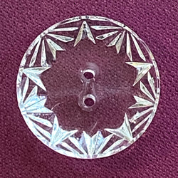 Clear Vintage Czech Glass Deco Sun Rays 3/4" 18mm, Pack of 3,  #OT-114