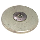 Frog, Purple Flower, Lilypad Art Stone Button, Taupe, 1-3/8" by Susan Clarke