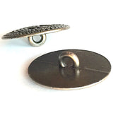 Silver Flower Swirl Dots 15/16" Shank-Back Button  #SWC-24