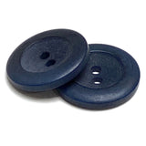 Re-Stocked, Dark Navy Blue 13/16" Corozo Raised Rim Tagua 2-Hole Round Button  #SK-462