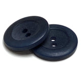 Re-Stocked, Dark Navy Blue 1" Corozo Raised Rim 2-Hole Button 26mm  #468