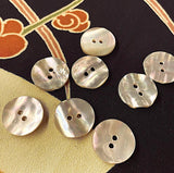 Golden Beige Rainbow Natural Abalone Shell 11/16" 2-Hole Iridescent Per Button #610-D