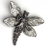 Re-Stocked at Lower Price, Fairy Button from Green Girl Studios 7/8" Pewter  #G301