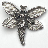Re-Stocked at Lower Price, Fairy Button from Green Girl Studios 7/8" Pewter  #G301