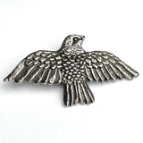 Back in Stock, Hawk/Large Bird Soaring, Pewter Button, 2" from Green Girl Studios   #G-344