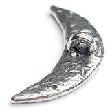 Re-Stocked at Lower Price, Crescent Moon Pewter Button from Green Girl Studios 1-1/4" #G325