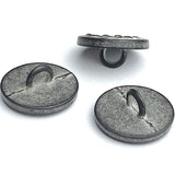 Small Gray Flower  9/16", Metal Button, Shank Back #SWC-107