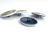 SALE Gray/White Shadow Blur 15/16" Button, 23mm Shank Back   #SWC-106
