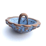 Purply-Blue Copper Patina Mandala Button 11/16", Shank Back  #SWC-111