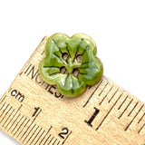 Re-Stocked Green Sakura Coconut Button 3/4" Handpainted, Shiny   #SWC-115