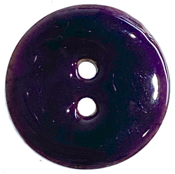 Dark Purple Shiny Round 2-Hole Coconut Button 11/16"   #SWC-117