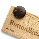 Chartreuse/Golden Olive Coconut Mix, Shiny 11/16" Rustic Round 2-Hole Button, Pack of FIVE   #SWC-118-5