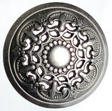 SALE Silver-Gray Medieval Filigree Peek-Through Metal Button 7/8" Shank Back #SWC-34