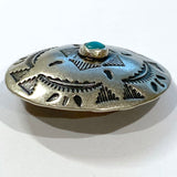 Star Blanket Oval with 'Turquoise' Screw Back Concho 1-1/4" x 1-1/8"  #SW-42