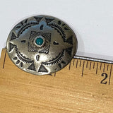 Star Blanket Oval with 'Turquoise' Screw Back Concho 1-1/4" x 1-1/8"  #SW-42