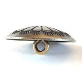 Re-Stocked, Southwest Sunflower Button 13/16", Nickel Silver Shank Back Made in USA  #SW-23