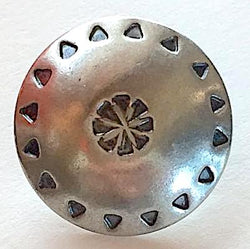 Southwest Wreath Concho Button, Nickel Silver 3/4"  #SW-3