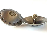 Southwest Wreath Concho Button, Shank Back Satin Finish Nickel Silver, 1"  #SW-25