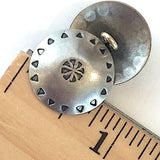 Southwest Wreath Concho Button, Nickel Silver 3/4"  #SW-3