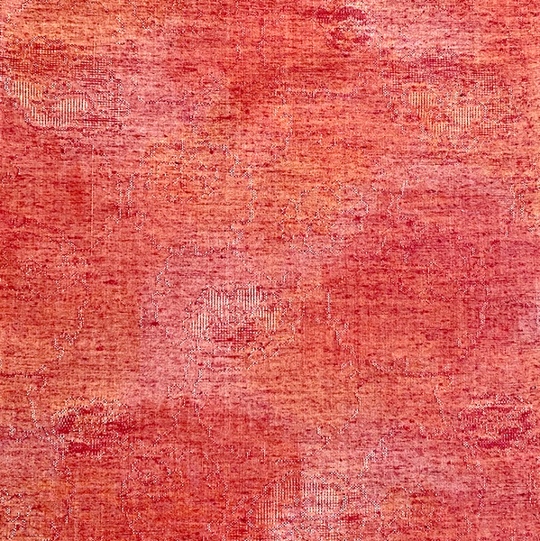 Remnant, Cabernet Turmeric Sunset Iridescent Kimono Silk 14" x 39" Piece  #323