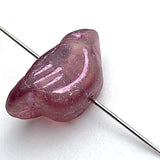 Raspberry Bird, Czech Glass 7/8" Embellishment/Bead,  #L260