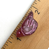 Raspberry Bird, Czech Glass 7/8" Embellishment/Bead,  #L260