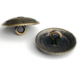 Rustic Dark "Tarnished" Brass Barb-Wire Zia Concho Button 5/8", #SW-84