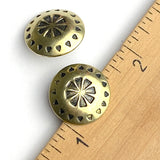 Brass Concho Button w. 'Wreath' Design 5/8"  #SW-260