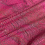 REMNANT Pinks and Greens Semi-Rustic Woven Shot Cotton from India 1-1/8 Yard PIECE #CHL-928